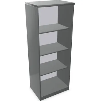 Policová skříň Kancelářská skříň - regál, v x š x h: 1545 x 600 x 445 mm, barva tmavě šedá