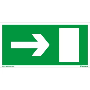 Walteco Směr k únikovému východu FTL, 200x100mm, plastová tabulka