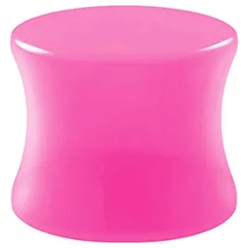 Módní doplněk Šperky4U Akrylátový plug do ucha růžový - PL01095-03P