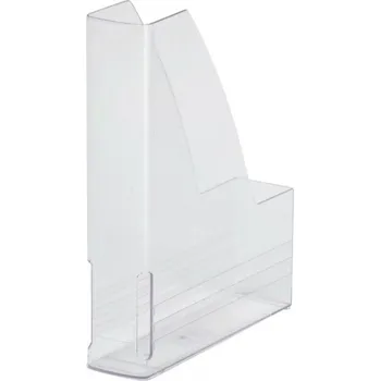 Pořadač na časopisy plastový bílý transparentní