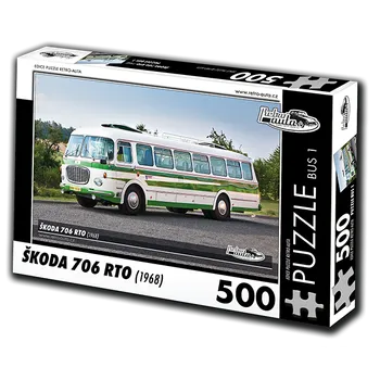 Puzzle Retro-Auta Bus Škoda 706 RTO 500 dílků