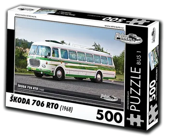 Puzzle Retro-Auta Bus Škoda 706 RTO 500 dílků