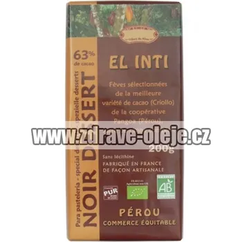 Cukrovinka Čokoládový desert BIO 63% kakaa 200g Salute Livi