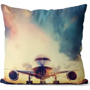 Dekorativní polštářek Polštář Letadlo – ready (Velikost: 40 x 40 cm)