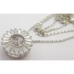 Klenoty Budín Zlatá souprava z bílého zlata s pohybujícím se přívěskem 585/2,80gr 42-45cm HK4003 (Klenoty Budín Zlatá souprava z bílého zlata s pohybujícím se přívěskem 585/2,80gr 42-45cm HK4003)