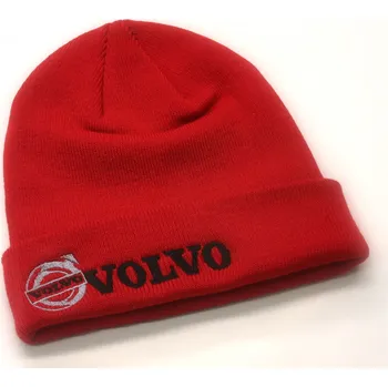 Čepice Truck zimní čepice Volvo v barvě červené (Klasický typ zimní čepice - 100% acrylic s výšivkou)
