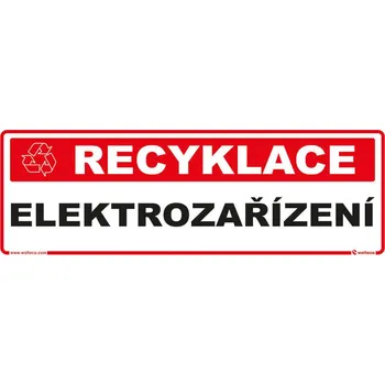 Walteco Recyklace - Elektrozařízení, 290x100mm, samolepka