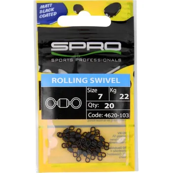 Obratlík Spro Matte Black Rolling Swivel 35 kg 4