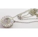 Klenoty Budín Zlatá souprava z bílého zlata s pohybujícím se přívěskem 585/2,80gr 42-45cm HK4003 (Klenoty Budín Zlatá souprava z bílého zlata s pohybujícím se přívěskem 585/2,80gr 42-45cm HK4003)