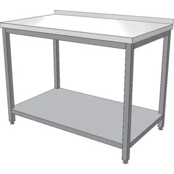 Dílenský stůl KK Nerezový pracovní stůl s policí (hloubka 700 mm) Délka: 800 mm