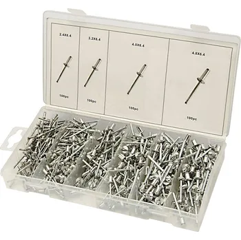 Nýt Sada trhacích nýtů 2,4 - 4,8 mm, sada 400 kusů (LT Machines)