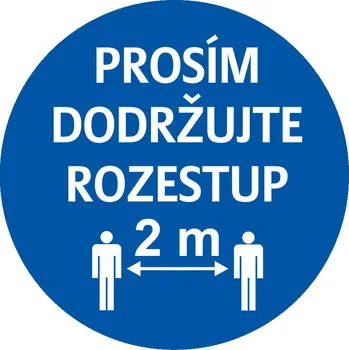 Prosím dodržujte rozestup - kruh m 300 x 300 mm
