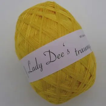 Příze Zlatožlutá 3n-250m (Lady Dee's Lace Garn - Gold)