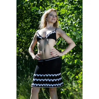 Galanterie Návod na háčkovanou sukni Black and white (Háčkovaná sukně z bavlněné příze)