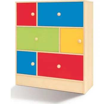 Dětská skříň Duhová skříňka - 6 boxů, model 4 Buk