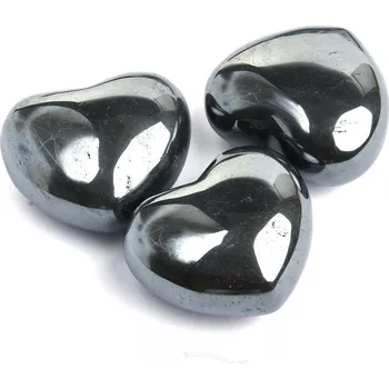 Přírodní kámen Srdce do ruky 40mm hematit
