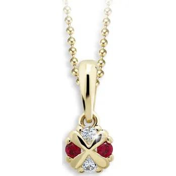 Přívěsek Cutie Jewellery Zlatý přívěsek pro děti C2153Z-Ruby Dark