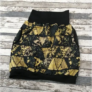 Dámská sukně Yháček Sukně dámská Yháček, máma, zlaté trojúhelníky Velikost:: S