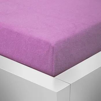 Prostěradlo Numberoplus Froté prostěradlo fialová Barva: Fialová, Velikost: 90-100 x 200 cm