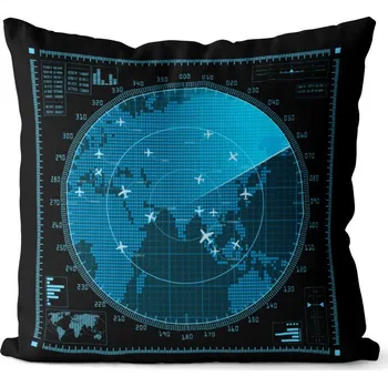 Dekorativní polštářek Polštář Radar (Velikost: 40 x 40 cm)