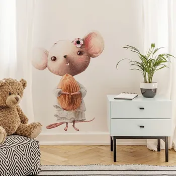 Samolepící dekorace Elisdesign samolepka myška pro holčičky
