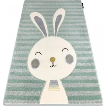 Koberec Makro Abra Dětský kusový koberec PETIT Králík Zajíček zelený Rozměr: 140x190 cm