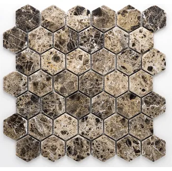 Obklad Kamenná mozaika hnědá 48x48mm