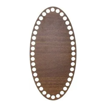 Dno na košík ořech ovál 24x12cm