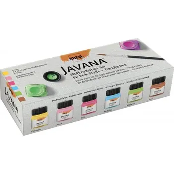 Speciální výtvarná barva Kreul Sada barev na světlý textil JAVANA 6 x 20 ml - Trendy