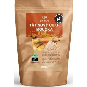 Přisada na vaření a pečení Allnature Třtinový cukr moučka Bio 250 g