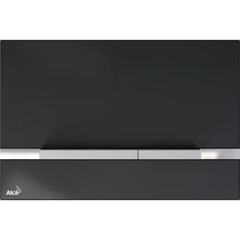 AlcaPlast Ovládací tlačítko pro předstěnové instalační systémy, sklo-černá, STRIPE-GL1204