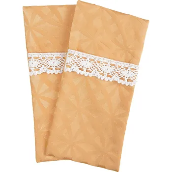 Příbor HEDVA ČESKÝ BROKÁT Kapsa na příbory odaska set 2 ks průniky oranžová Typ: s krajkou