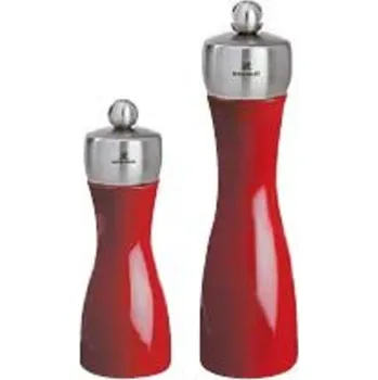 Kuchyňský mlýnek Sambonet Paderno Industrie MLÝNEK NA SŮL, zn. PEUGEOT - FIDJI, výška 15 cm, červená lakovaná