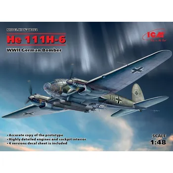 Plastikový model 1:48 Heinkel He 111H-6 German WWII Bomber (4x Camo)