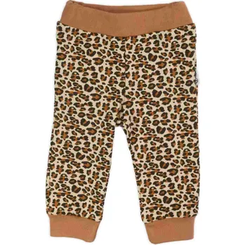 Kojenecké bavlněné tepláčky Nicol Mia hnědé, vel. 56 (0-3m)