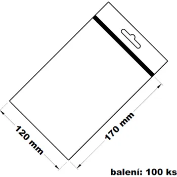 Sáček na potraviny Rychlouzavírací sáček s eurovýsekem 12x17 100ks