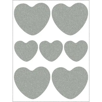 Reflexní nažehlovací motivy - srdce