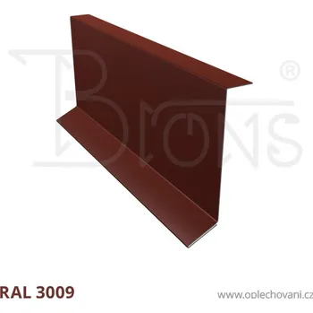 Střešní lemovaní Závětrná lišta pod krajovou tašku rš 130 červenohnědá