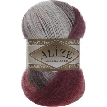 Příze Alize Angora gold batik 1984 cihlovo-čedo-světlá