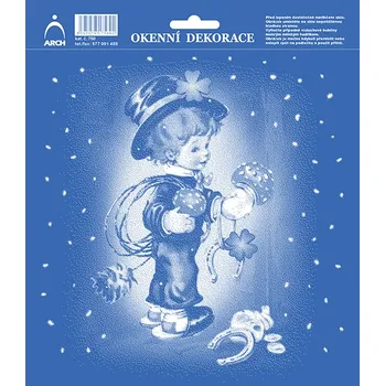 Okenní dekorace Vánoční okenní dekorace KOMINÍČEK 20 x 23, 5 cm