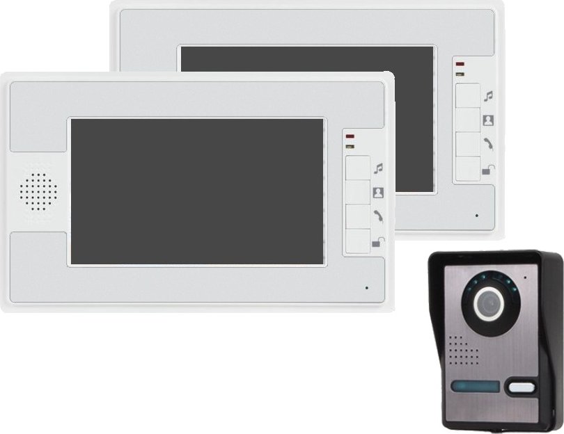 Dveřní videotelefon s nočním viděním a dvěma obrazovkami