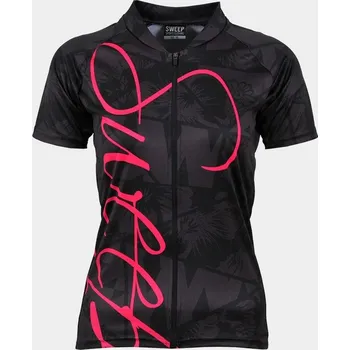 cyklistický dres SWEEP DÁMSKÝ CYKLISTICKÝ DRES CLASIC CYKLO-D050 ČERNO/RŮŽOVÝ Varianta: XS