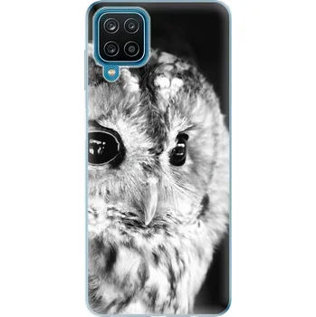 Pouzdro na mobilní telefon Odolné silikonové pouzdro iSaprio - BW Owl - Samsung Galaxy A12