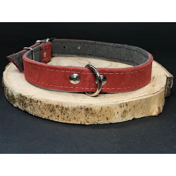 Obojek pro psa Palkar obojek z velurové kůže pro psy 45 cm x 20 mm tmavě-červená (Palkar obojek z velurové kůže pro psy 45 cm x 20 mm tmavě-červená)