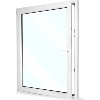 Okno Plastové okno 115x154 cm (1150x1540 mm) | Bílé | Otevíravé i sklopné | Levé | 6 komor | 80 mm
