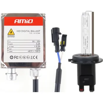 Autožárovka Amio Xenony pro motorku H7 4300°K (ballast + výbojka + držák) - model STANDARD -