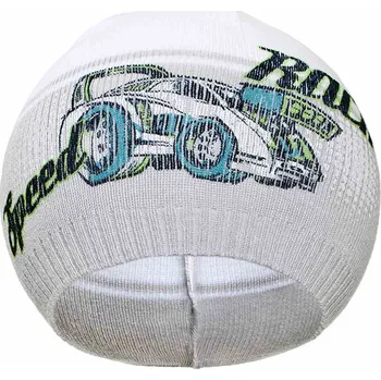 Kojenecká čepice Podzimní dětská čepička New Baby Racing šedá, vel. 110 (4-5r)