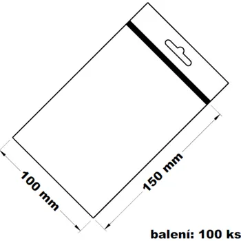 Sáček na potraviny Sáček na zip s dírkou 10 x 15 cm, (100 ks)