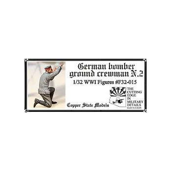 Plastikový model Copper state models 1/32 German bomber ground crewman N.2