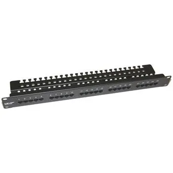 Patch panel 19" Patch panel LEXI-Net telefonní 25port, UTP, Cat3, krone, černý